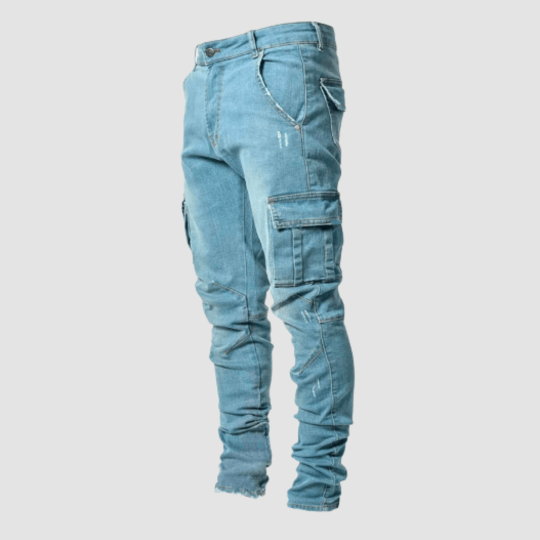 Flex Cargo Jeans for Men - Casual Denim Utility Style