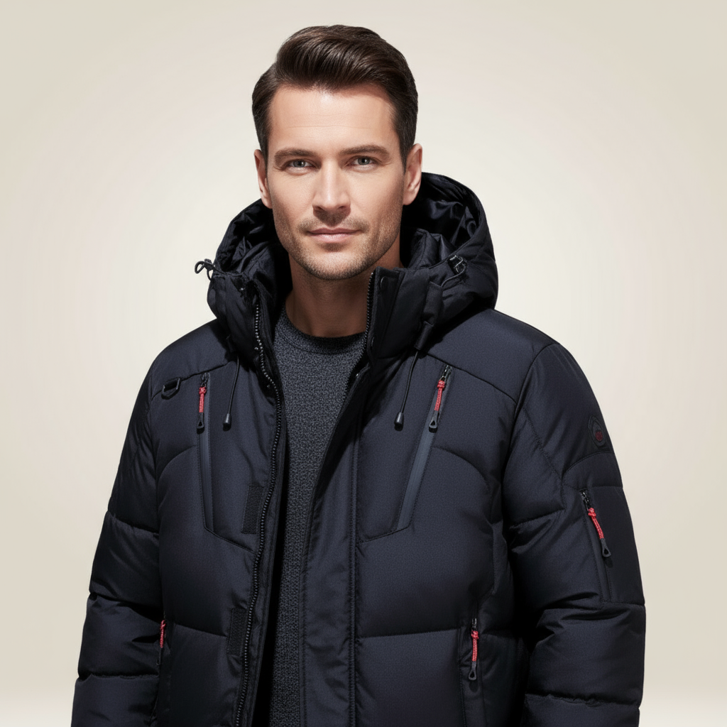 Nordfall Men's Parka Winter Jacket - Thick Fleece-Lined Waterproof & Windproof Edition