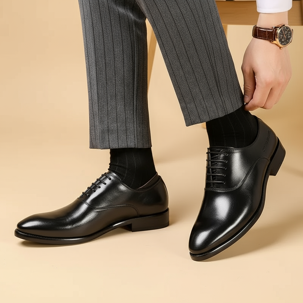 Orthopedic Genuine Oxford Dress Shoes - Timeless Style & All-Day Comfort