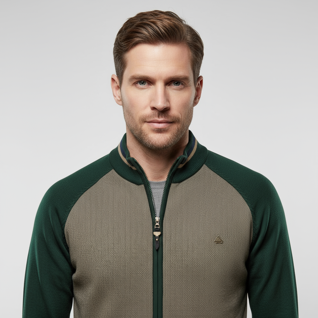Tom Adams Striped Zipper Cardigan - Men's Knit Sweater Edition