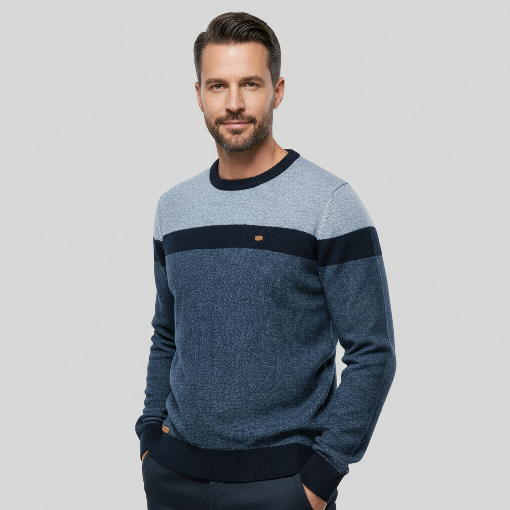 Benjamin Men's Organic Pullover - Classic Lightweight Knit Sweater