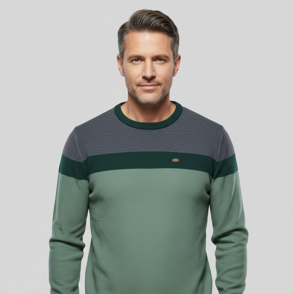 Benjamin Men's Organic Pullover - Classic Lightweight Knit Sweater