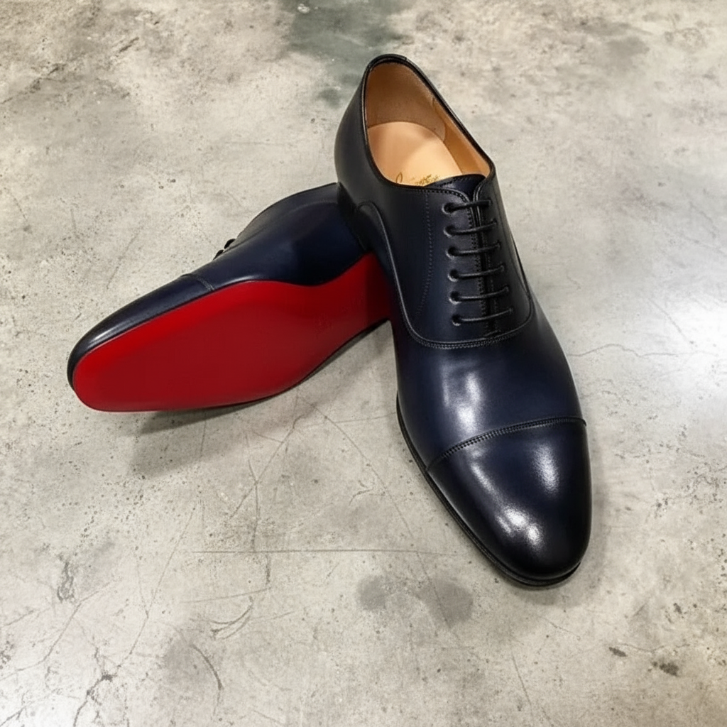 Luca Giordano Genuine Oxford Shoes Italian Red Sole