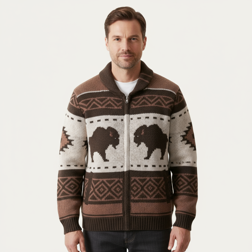 The Andrews Men's Retro Buffalo Print Winter Edition