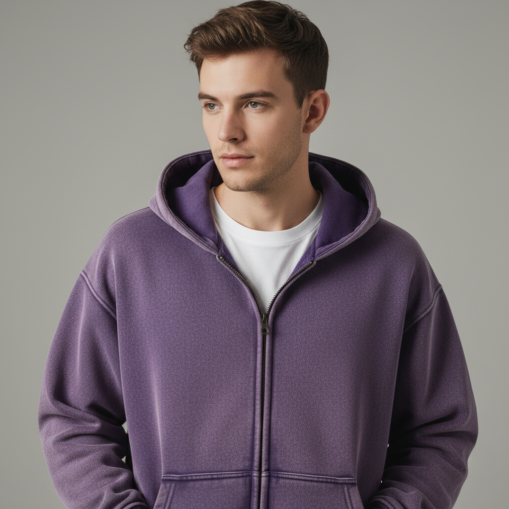 Skye Men's Zip-Up Hoodie - Everyday Hooded Sweatshirt with Comfortable Fit