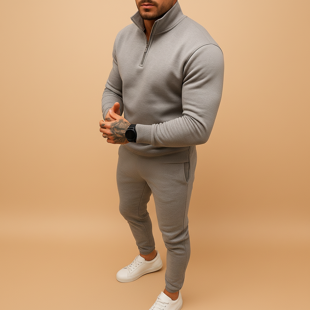 Men's Tracksuit with Half-Zip Sweatshirt and Edition