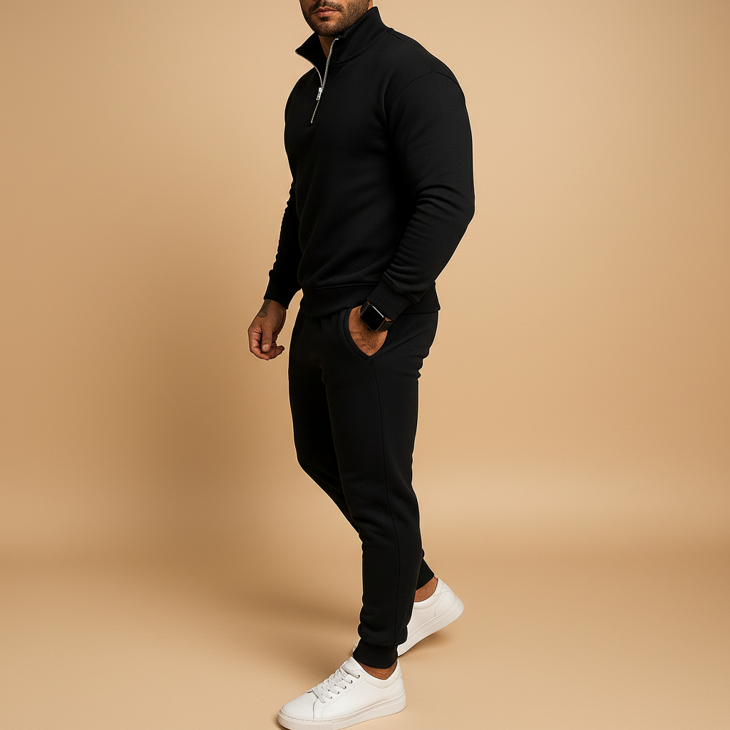 Men's Tracksuit with Half-Zip Sweatshirt and Edition