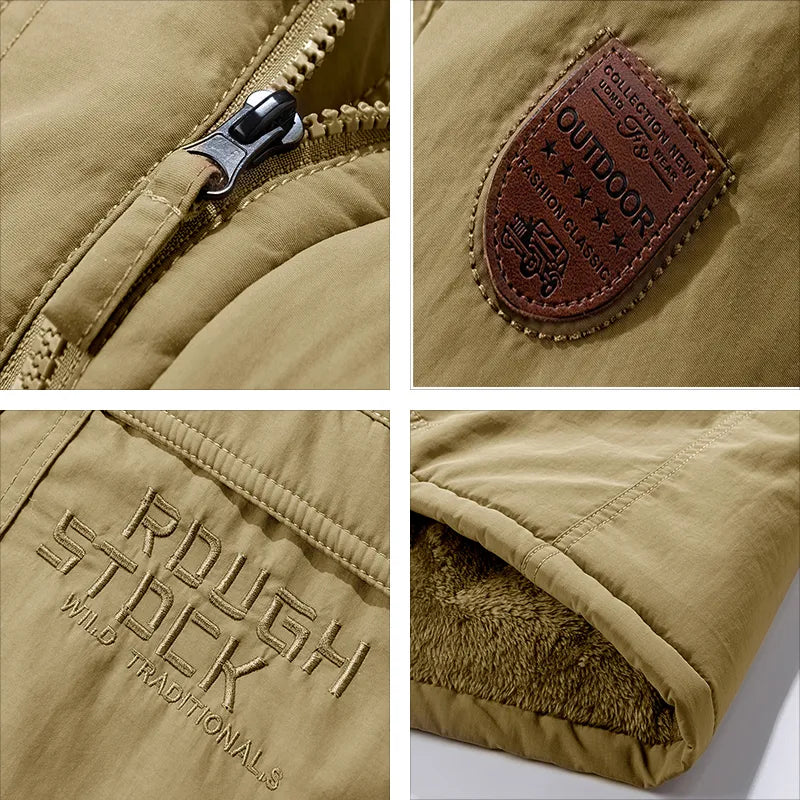 Men's Tactical Winter Jacket - Waterproof Insulated Coat with Removable Edition