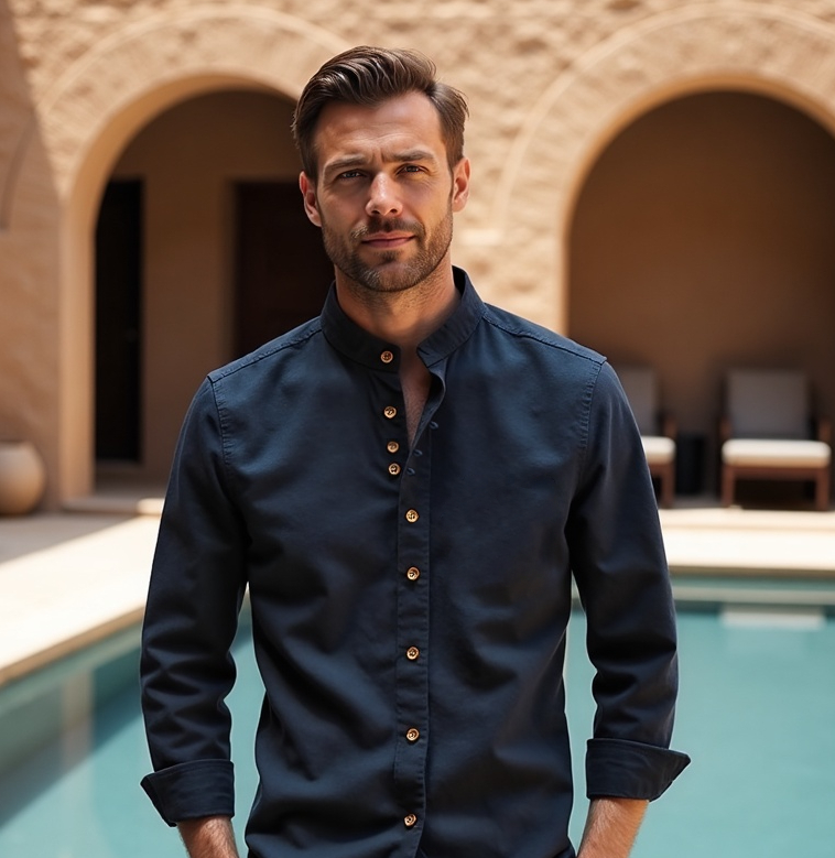 Katana Japanese Shirt for Men - Contemporary Fit with Traditional Edge
