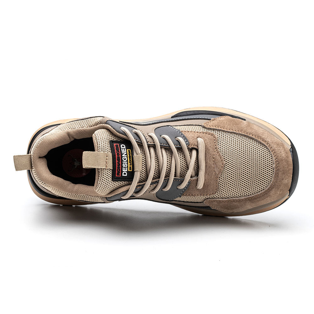 Beta Brown Safety Sneakers - Men's Lightweight Steel Toe Work Shoes with Protective Edition