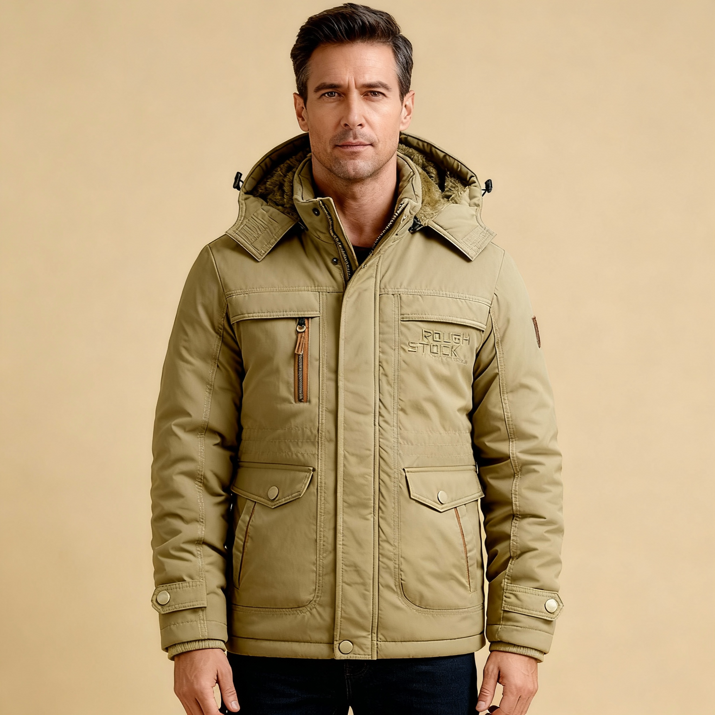 Men's Tactical Winter Jacket - Waterproof Insulated Coat with Removable Edition