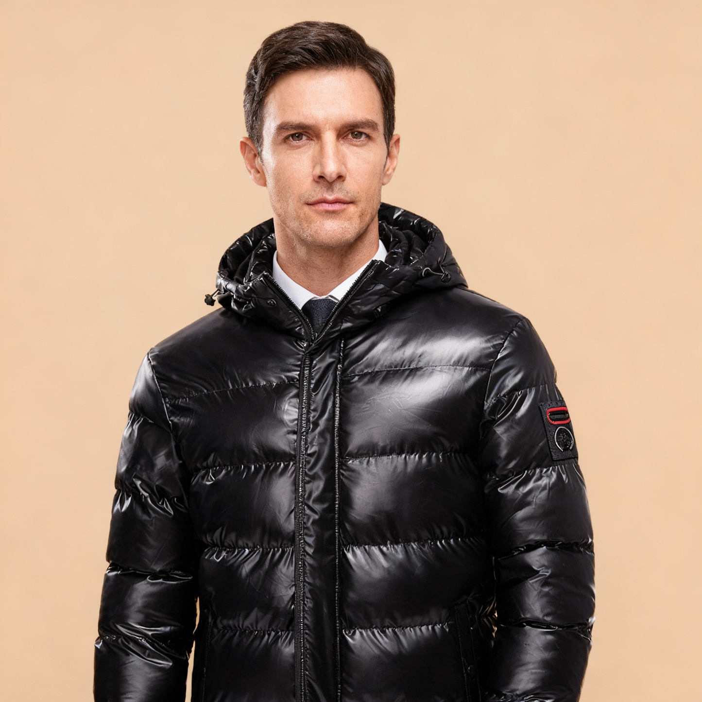 Windproof Men's Puffer Jacket - Quilted Insulated Edition