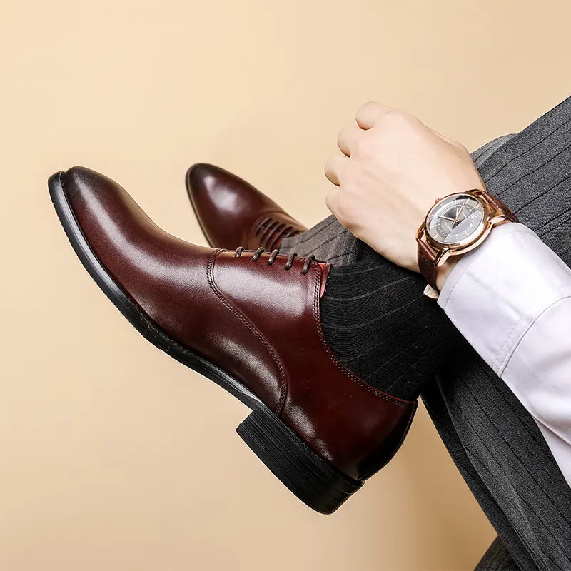 Orthopedic Genuine Oxford Dress Shoes - Timeless Style & All-Day Comfort