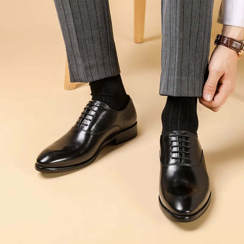 Orthopedic Genuine Oxford Dress Shoes - Timeless Style & All-Day Comfort