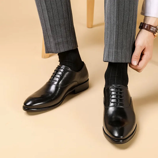 Orthopedic Genuine Oxford Dress Shoes - Timeless Style & All-Day Comfort