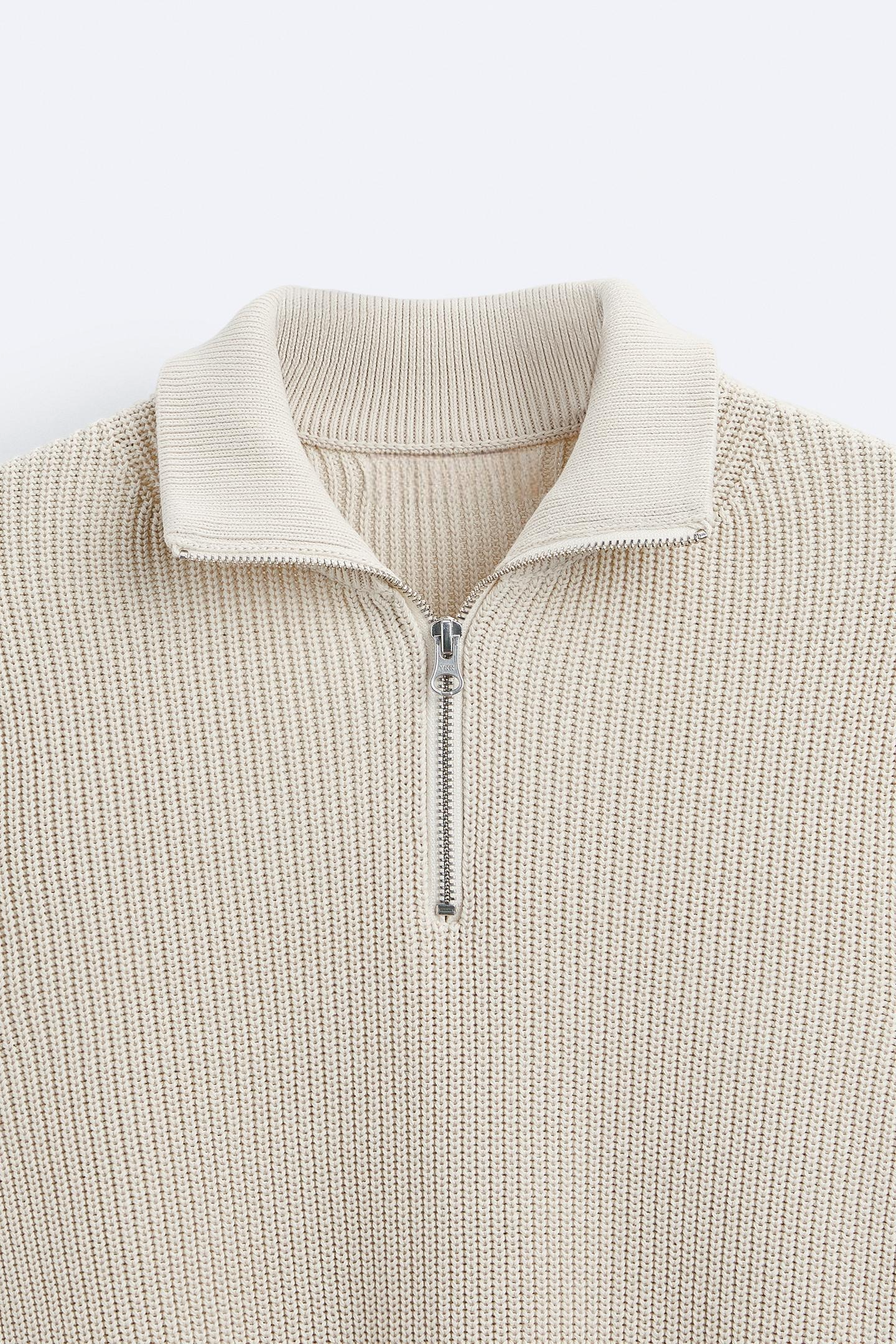 Old Money Heritage Men Knitted Wool Zip Sweater